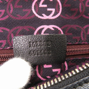 美品 グッチ 162882 レザー ブラック ワンショルダーバッグ 黒 0795【中古】GUCCI