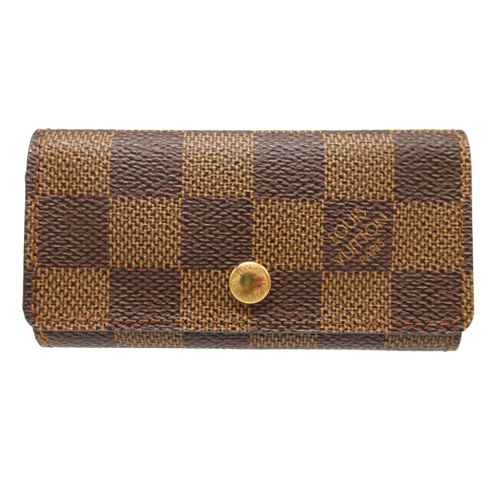 美品 ルイヴィトン ダミエ N62631 ブラウン 茶 4連 キーケース 0823【中古】LOUIS VUITTON