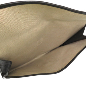 美品 エルメス ジジェGM クラッチバッグ セカンドバッグ ビジネスバッグ アルデンヌ ブラック 刻印不明 0909【中古】HERMES