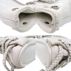 美品 クロムハーツ JJ DEAN JJディーン ライダース トートバッグ ロジウム レザー シルバー925 ホワイト 0918【中古】CHROME HEARTS