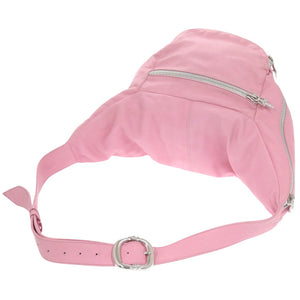 クロムハーツ スナットパック ウエストバッグ レザー/シルバー925 クロスボディバッグ ピンク 0919【中古】CHROME HEARTS