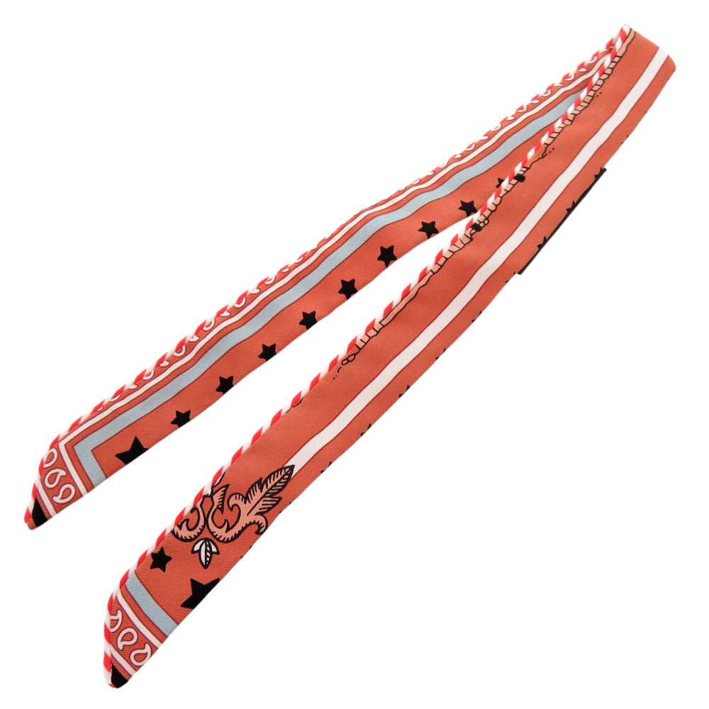 新品同様 エルメス ツイリードール キャンディ パリステーション paris station シルク ブラッシュ ブルーグリス スカーフ 0925 【中古】 HERMES