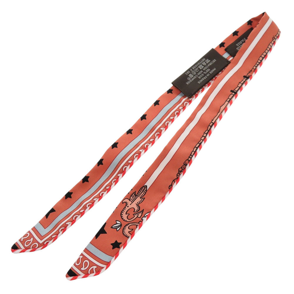 新品同様 エルメス ツイリードール キャンディ パリステーション paris station シルク ブラッシュ ブルーグリス スカーフ 0925 【中古】 HERMES