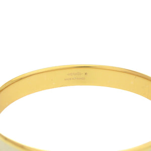 新品同様 エルメス オランプ バングル ヴォーエプソン メタル ホワイト ゴールド アクセサリー 0926 【中古】 HERMES ブレスレット