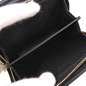 新品同様 ルイ ヴィトン ポルトフォイユ クレア M80151 モノグラムアンプラント ブラック ICチップ 二つ折り財布 黒 LV 0928【中古】LOUIS VUITTON