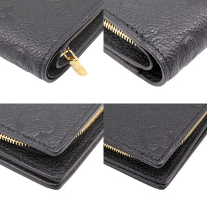 新品同様 ルイ ヴィトン ポルトフォイユ クレア M80151 モノグラムアンプラント ブラック ICチップ 二つ折り財布 黒 LV 0928【中古】LOUIS VUITTON