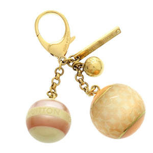 ルイ ヴィトン ビジューサック ミニラン クロワゼット M95507 メタル オレンジ ピンク キーホルダー LV 0937【中古】LOUIS VUITTON