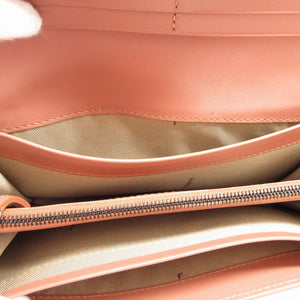 新品同様 フェンディ 8M0000 ズッキーノ キャンバス レザー ベージュ ピンク 2つ折り長財布 0938 FENDI