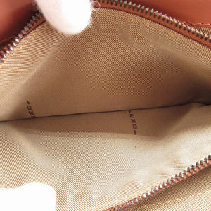 新品同様 フェンディ 8M0000 ズッキーノ キャンバス レザー ベージュ ピンク 2つ折り長財布 0938 FENDI