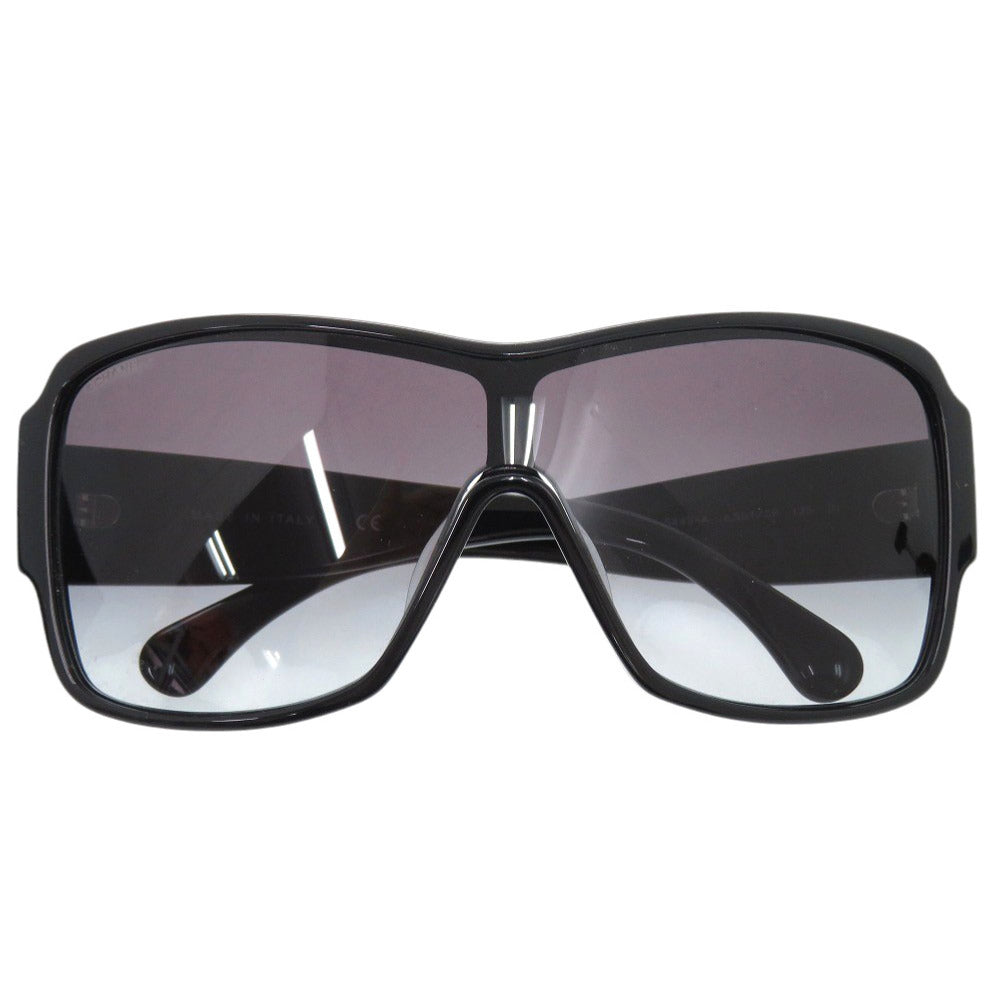 美品 シャネル ココマーク グラデーションレンズ 5449A‐C501S6 プラスチック ブラック サングラス 黒 0959【中古】CHANEL