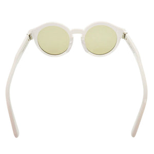 美品 ロエベ LW40002F プラスチック レザー ホワイト アイボリー サングラス 0971【中古】LOEWE
