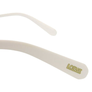 美品 ロエベ LW40002F プラスチック レザー ホワイト アイボリー サングラス 0971【中古】LOEWE