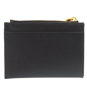 新品同様 プラダ 1MC026 レザー ブラック コインケース カードケース 小銭入れ 黒 0973【中古】PRADA