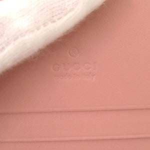 未使用 グッチ GGマトラッセ 723786 レザー ピンク 二つ折り財布 0975【中古】GUCCI