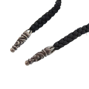 美品 クロムハーツ フィリグリークロスXS wレザーブレイド ネックレス シルバー925 0980【中古】CHROME HEARTS