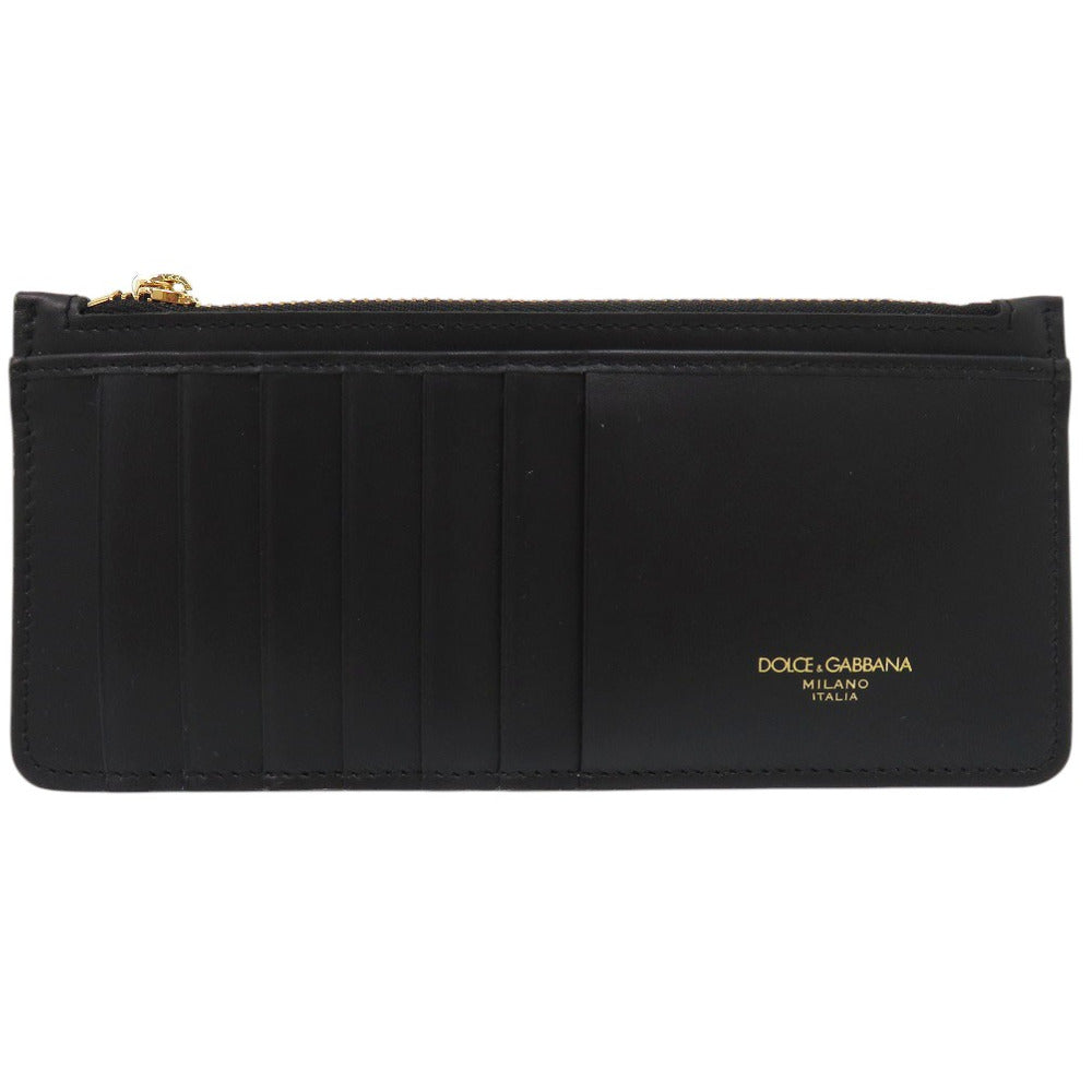 新品同様 ドルチェアンドガッバーナ カードケース ブラック メンズ コンパクト財布  BP2172 AZ607 80999 レザー 0986【中古】DOLCE&GABBANA