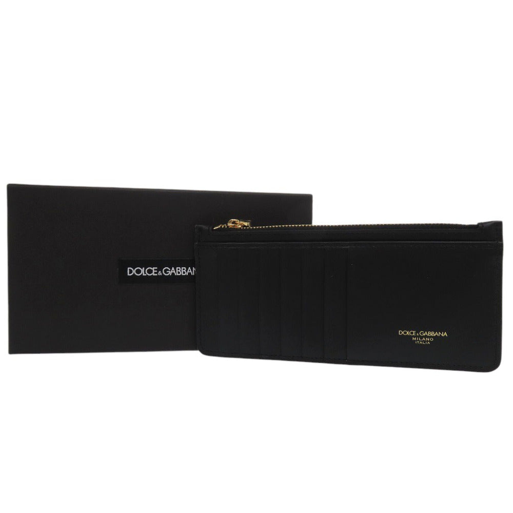 新品同様 ドルチェアンドガッバーナ カードケース ブラック メンズ コンパクト財布  BP2172 AZ607 80999 レザー 0986【中古】DOLCE&GABBANA