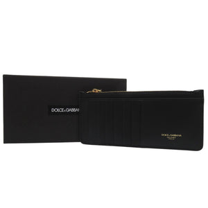 新品同様 ドルチェアンドガッバーナ カードケース ブラック メンズ コンパクト財布  BP2172 AZ607 80999 レザー 0986【中古】DOLCE&GABBANA