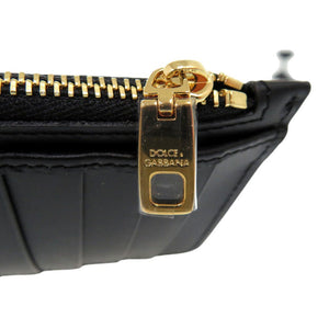 新品同様 ドルチェアンドガッバーナ カードケース ブラック メンズ コンパクト財布  BP2172 AZ607 80999 レザー 0986【中古】DOLCE&GABBANA