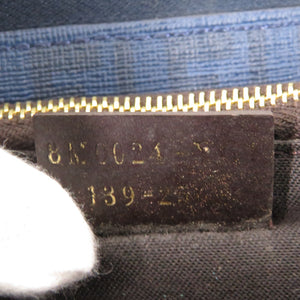 新品同様 フェンディ ズッカ柄 8M0024-YG1-FOUWD レザー ダークブルー 長財布 青 0989【中古】FENDI