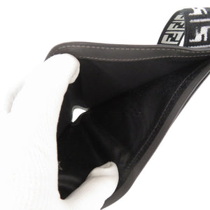 美品 フェンディ 7M0266 レザー グレー 二つ折り財布 札入れ 0992【中古】FENDI メンズ