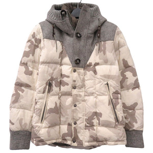 モンクレール BEAUMONT バーモント ウール切替 カモフラージュ 迷彩 ダウンジャケット サイズ0  32091419198554954 1007【中古】MONCLER