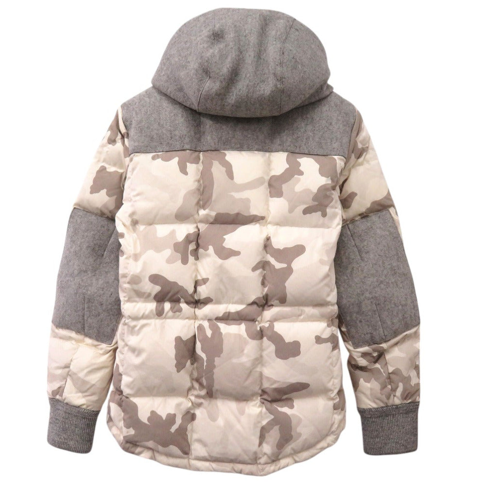 モンクレール BEAUMONT バーモント ウール切替 カモフラージュ 迷彩 ダウンジャケット サイズ0  32091419198554954 1007【中古】MONCLER