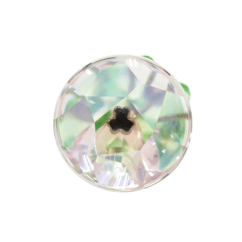 未使用品 スワロフスキー 四つ葉 クローバー ハート クリスタル クリア/グリーン オブジェ 緑 1035【中古】SWAROVSKI