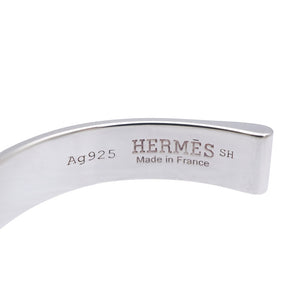 新品同様 エルメス ブックルセリエ バングル シルバー925 ブレスレット シルバー 1059【中古】HERMES