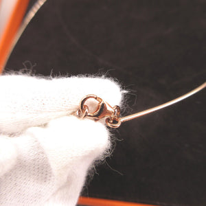 美品 エルメス ポップアッシュ メタル アイボリー ローズゴールド H ネックレス 1070【中古】HERMES