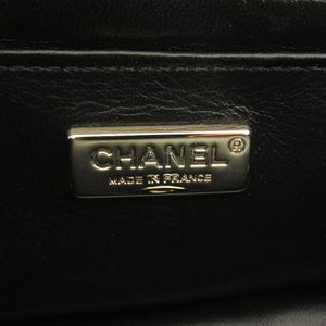 新品同様 シャネル シングルフラップ マトラッセ 20 ラムスキン ブラック ショルダーバッグ 1083【中古】CHANEL