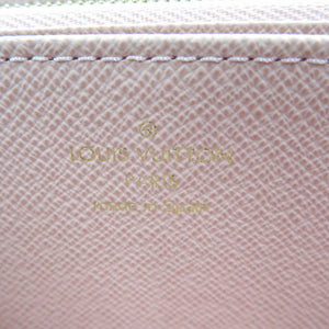 美品 ルイヴィトン ジッピーウォレット N60046 ダミエキャンバス ゴールド金具 ローズ・バレリーヌ ラウンドファスナー 長財布 1131【中古】LOUIS VUITTON