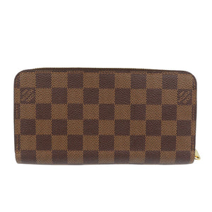 美品 ルイヴィトン ジッピーウォレット N60046 ダミエキャンバス ゴールド金具 ローズ・バレリーヌ ラウンドファスナー 長財布 1131【中古】LOUIS VUITTON