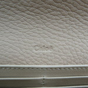 美品 クロエ アルファベット チャーム付き レザー ゴールド金具 ピンク 長財布 1138【中古】Chloe