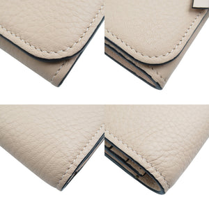 美品 クロエ アルファベット チャーム付き レザー ゴールド金具 ピンク 長財布 1138【中古】Chloe