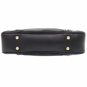 美品 グッチ クレスト 262900 レザー ナイロン ブラック ショルダーバッグ 1183【中古】GUCCI