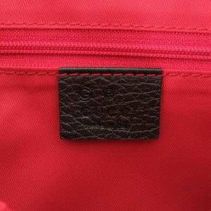 美品 グッチ クレスト 262900 レザー ナイロン ブラック ショルダーバッグ 1183【中古】GUCCI