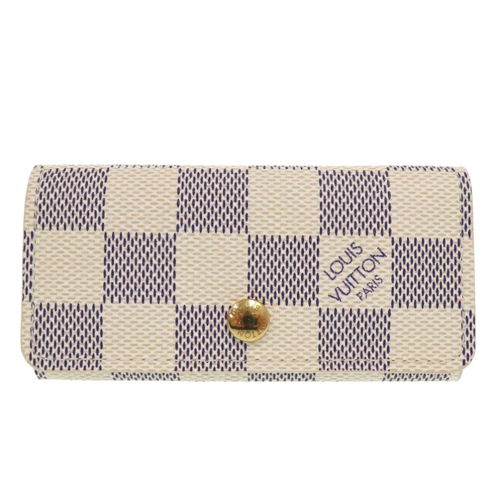 新品同様 ルイ ヴィトン ミュルティクレ4 ダミエアズール N60020 4連 キーケース LV 1190【中古】LOUIS VUITTON