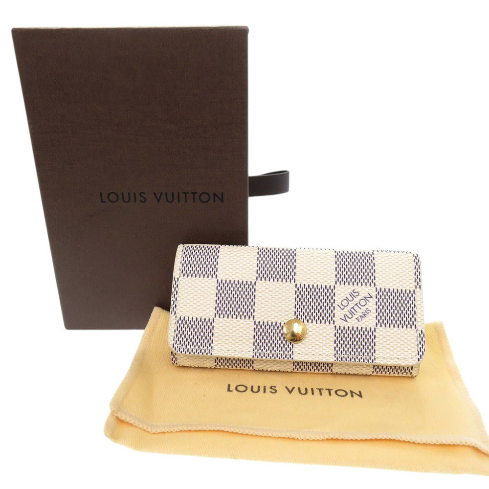 新品同様 ルイ ヴィトン ミュルティクレ4 ダミエアズール N60020 4連 キーケース LV 1190【中古】LOUIS VUITTON