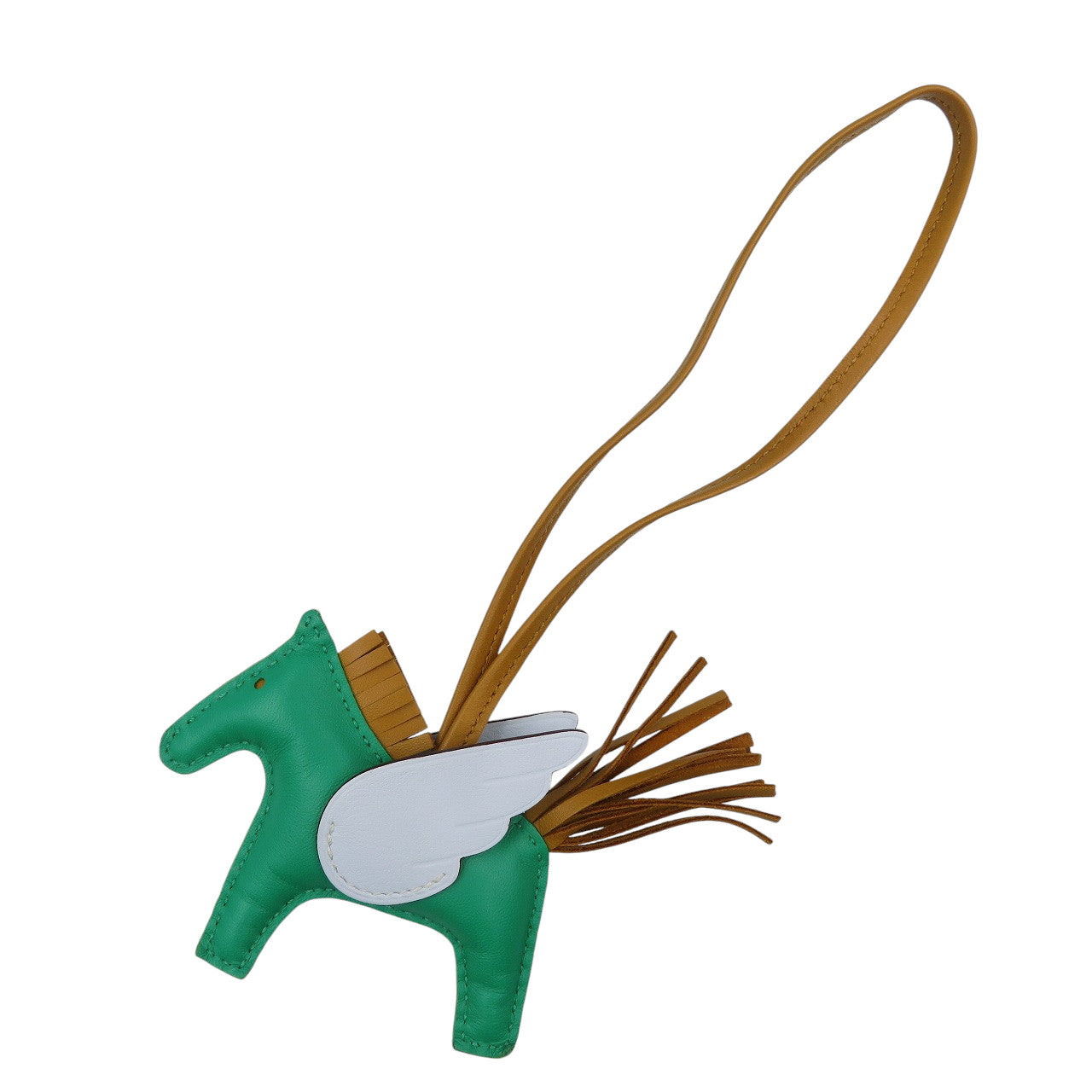 美品 エルメス ロデオペガサスPM U刻印 アニョーミロ ミント セサミ ブルーブリュム バッグチャーム 1197【中古】HERMES