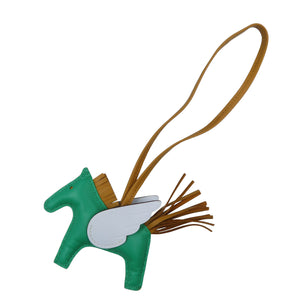 美品 エルメス ロデオペガサスPM U刻印 アニョーミロ ミント セサミ ブルーブリュム バッグチャーム 1197【中古】HERMES