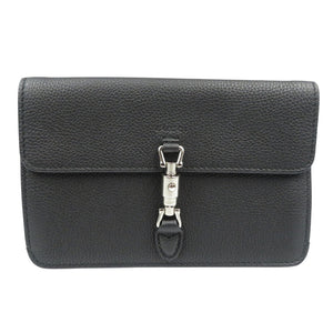 美品 グッチ ニュージャッキー 364434 カーフ シルバー金具 ブラック 黒 クラッチバッグ ポーチ 1206【中古】GUCCI