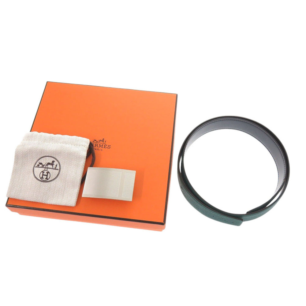 美品 エルメス ボックスカーフ/トゴ グリーン □R刻印(2014年製) ベルト 緑 1218【中古】HERMES
