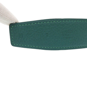 美品 エルメス ボックスカーフ/トゴ グリーン □R刻印(2014年製) ベルト 緑 1218【中古】HERMES