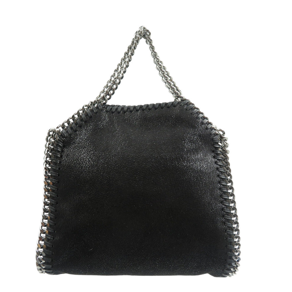 美品 ステラマッカートニー ファラベラ タイニートート 391698 W91321000 ポリエステル シルバー金具 ブラック 黒 2WAY トートバッグ ショルダーバッグ 1223【中古】STELLA McCARTNEY