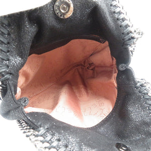 美品 ステラマッカートニー ファラベラ タイニートート 391698 W91321000 ポリエステル シルバー金具 ブラック 黒 2WAY トートバッグ ショルダーバッグ 1223【中古】STELLA McCARTNEY