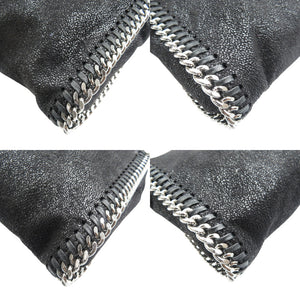 美品 ステラマッカートニー ファラベラ タイニートート 391698 W91321000 ポリエステル シルバー金具 ブラック 黒 2WAY トートバッグ ショルダーバッグ 1223【中古】STELLA McCARTNEY