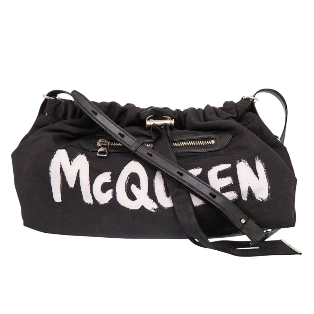 美品 アレキサンダーマックイーン 669589 16XZA ナイロン ブラック ショルダーバッグ 1242【中古】Alexander McQueen