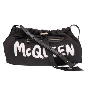 美品 アレキサンダーマックイーン 669589 16XZA ナイロン ブラック ショルダーバッグ 1242【中古】Alexander McQueen