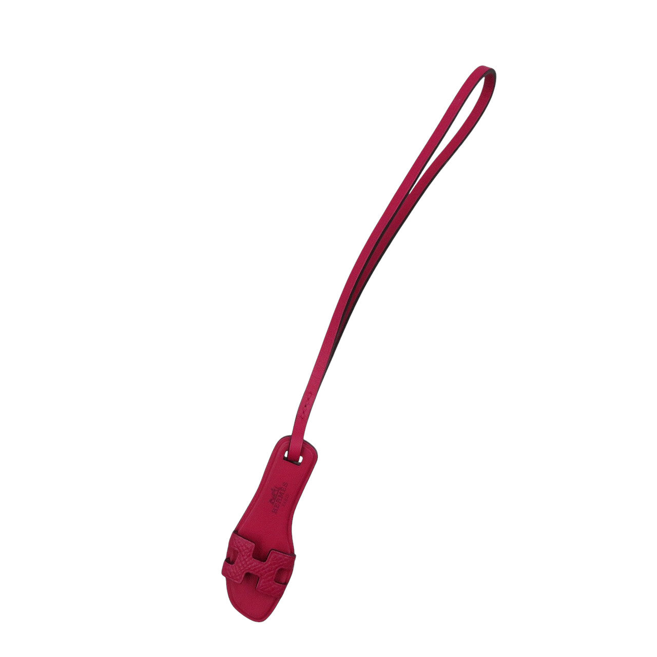 新品同様 エルメス オランナノ モノクローム サンダル ヴォーエプソン ローズメキシコ ピンク バッグチャーム 1264【中古】HERMES